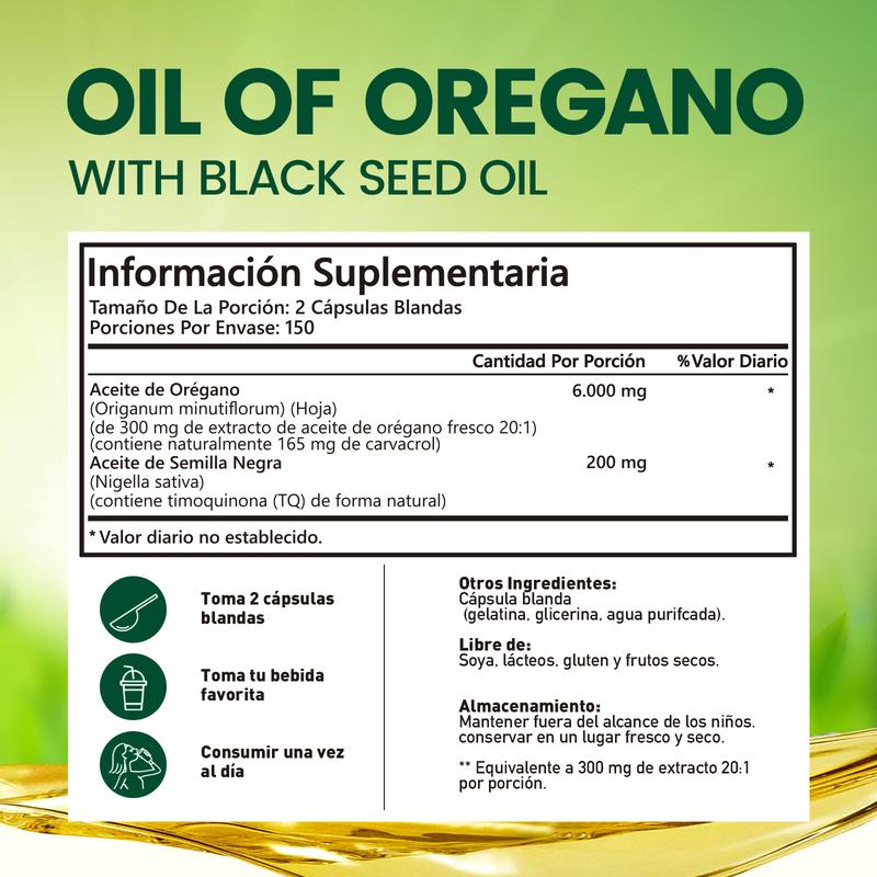 Aceite de orégano (300 Softgels)