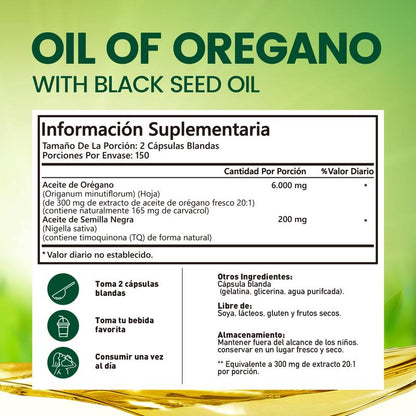Aceite de orégano (300 Softgels)