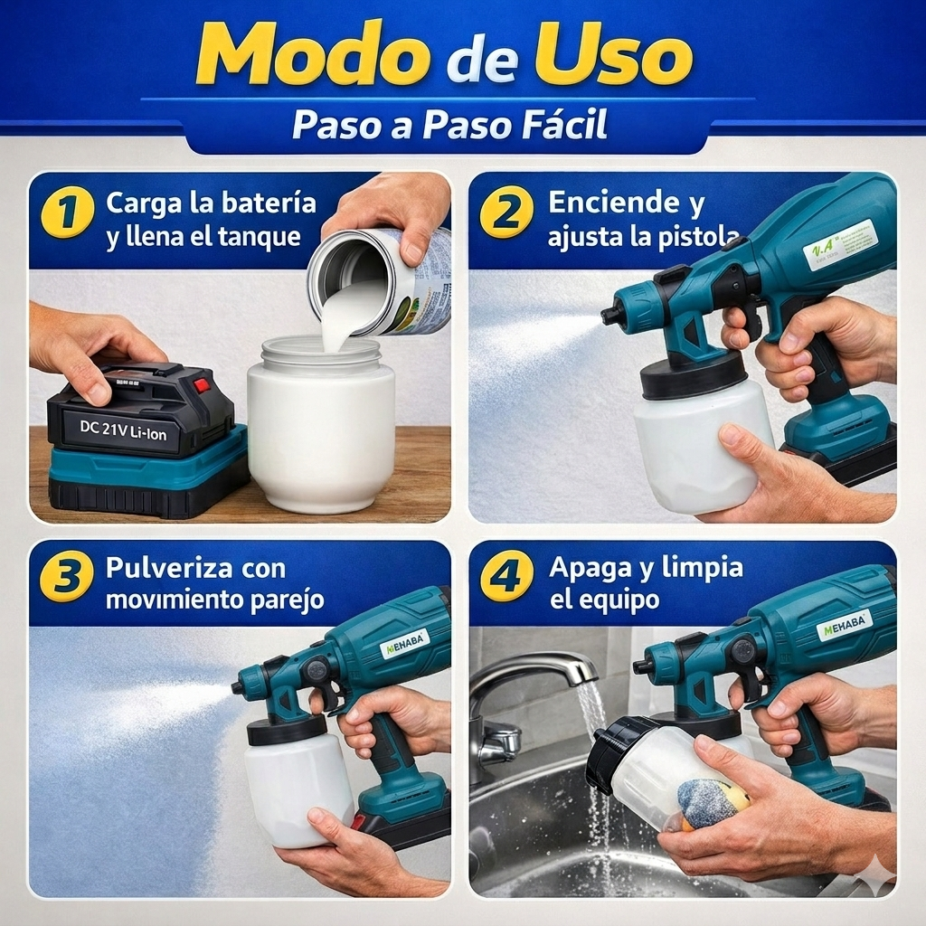 PISTOLA PULVERIZADORA INHALAMBRICA