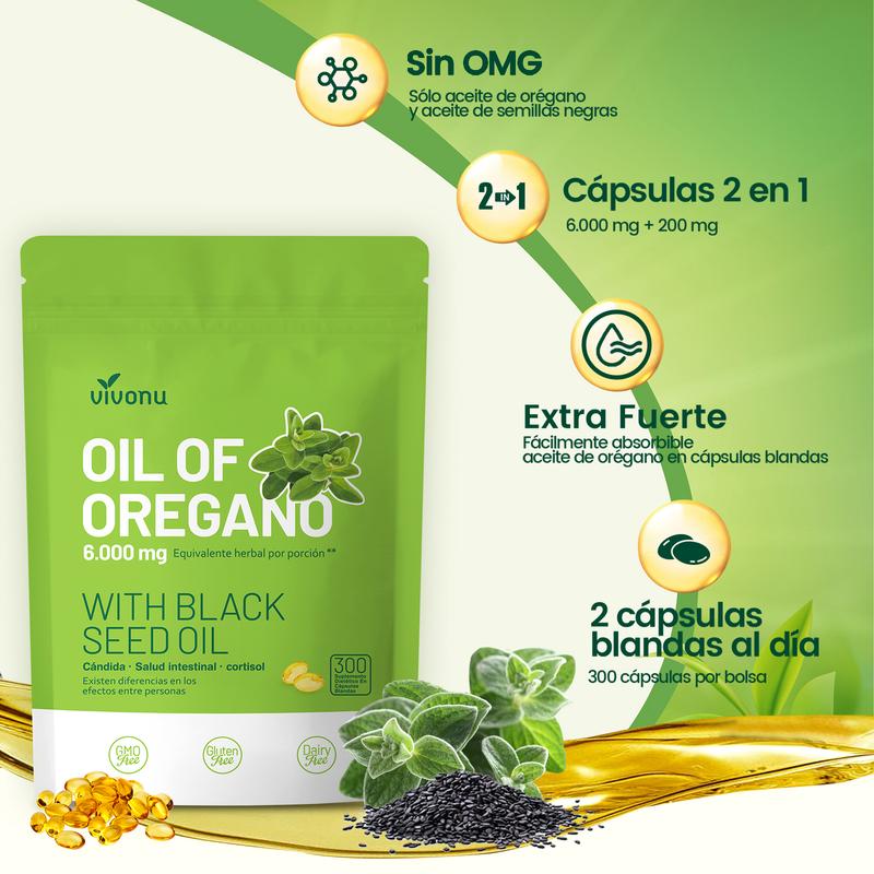 Aceite de orégano (300 Softgels)